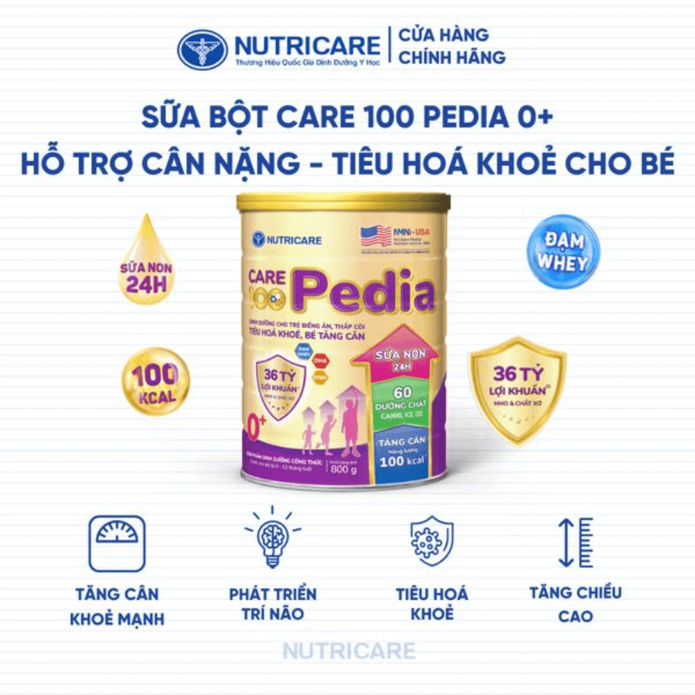 CARE 100 PEDIA 2+ 800g 2- 10 tuổi