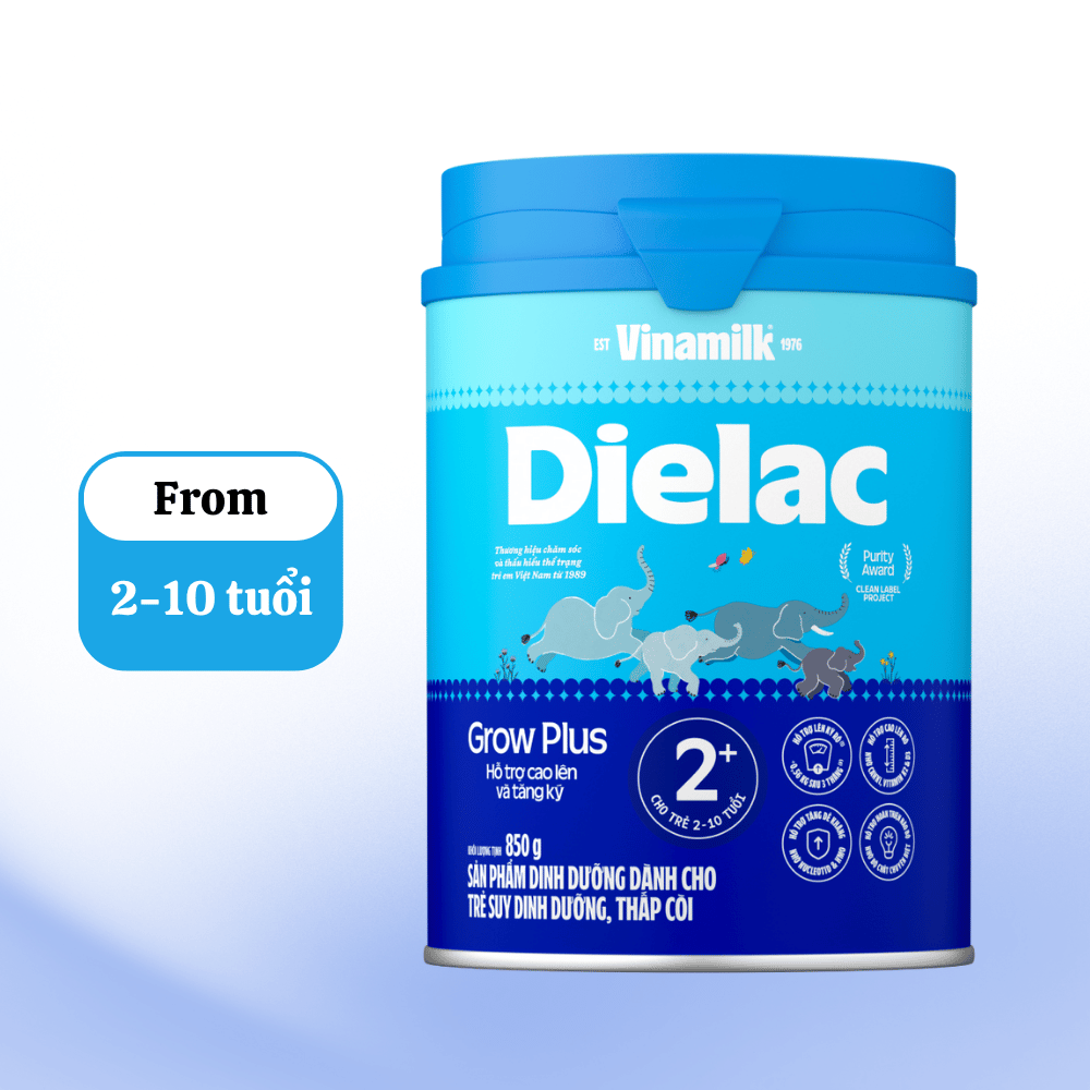 Dielac Grow Plus 2+ (2-10 tuổi) 850g