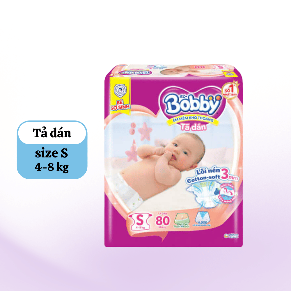 Tã - bỉm dán Bobby Size S