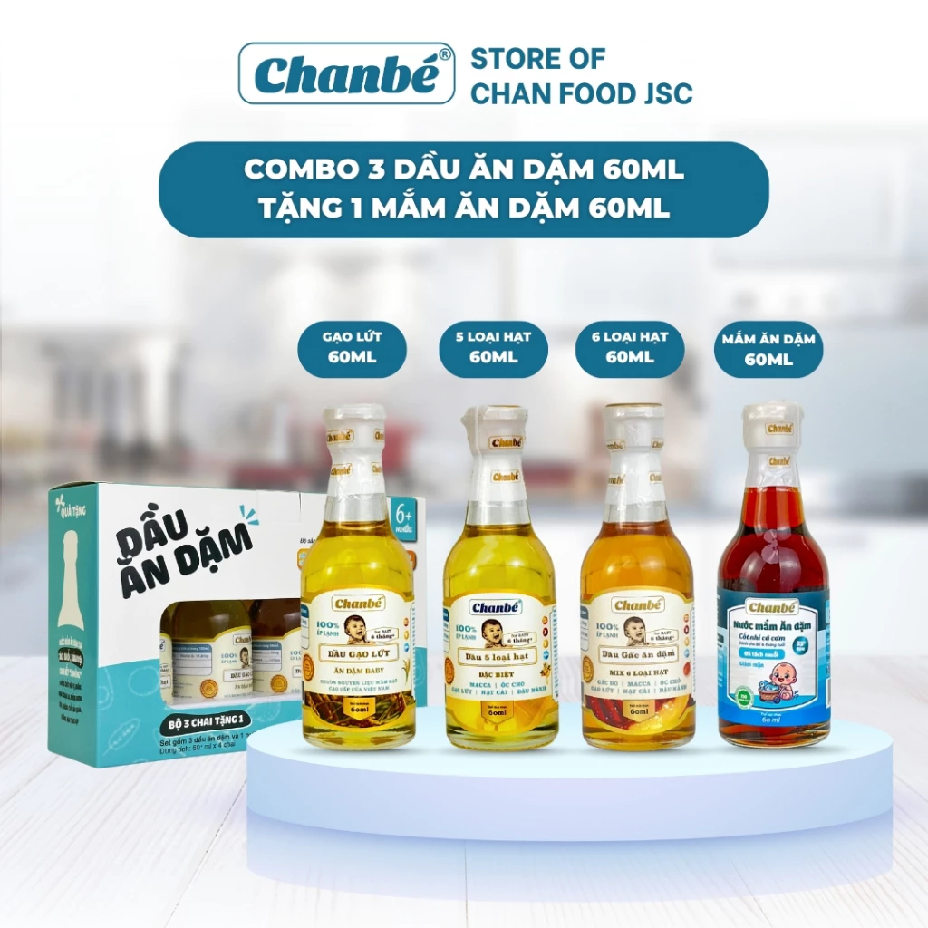 COMBO 3 dầu ăn dặm + mắm 60ml